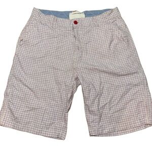 Nautica Flat Front Red and White Shorts